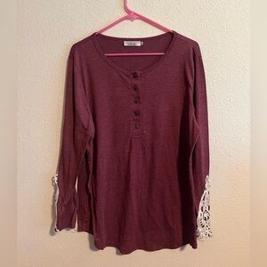 Shibever Marron Long Sleeve Size Size XL